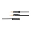 Vention® 2*3.5mm Male to 4 Pole 3.5mm Female Audio Cable 0.3M Black ABS Type (BBTBY)