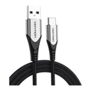 Vention® Cotton Braided USB 2.0 A Male to USB C Male 3A Cable 0.5M Gray Aluminum Alloy Type (CODHD)