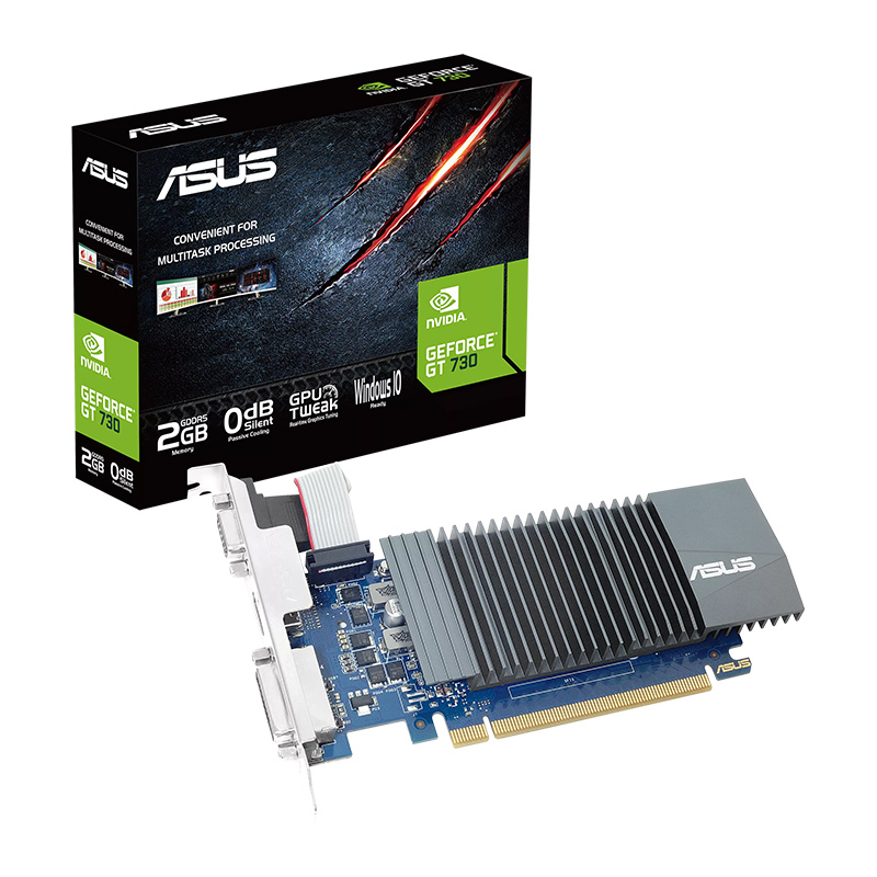 ASUS GeForce® GT 730 2GB GDDR5 | VGA/D-SUB, DL-DVI, HDMI