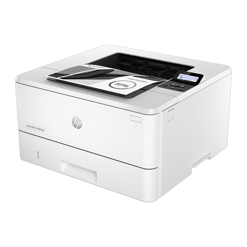 HP LaserJet Printer 4003dn – Functions / Print, Printing Colors / Black, Print Speed / 40ppm, Print Quality / 1200 x 1200 dpi, Duplex / Automatic, Media Sizes / A4, A5, B5,C6, Duty Cycle / 80,000 pages, Toner / HP 151A.