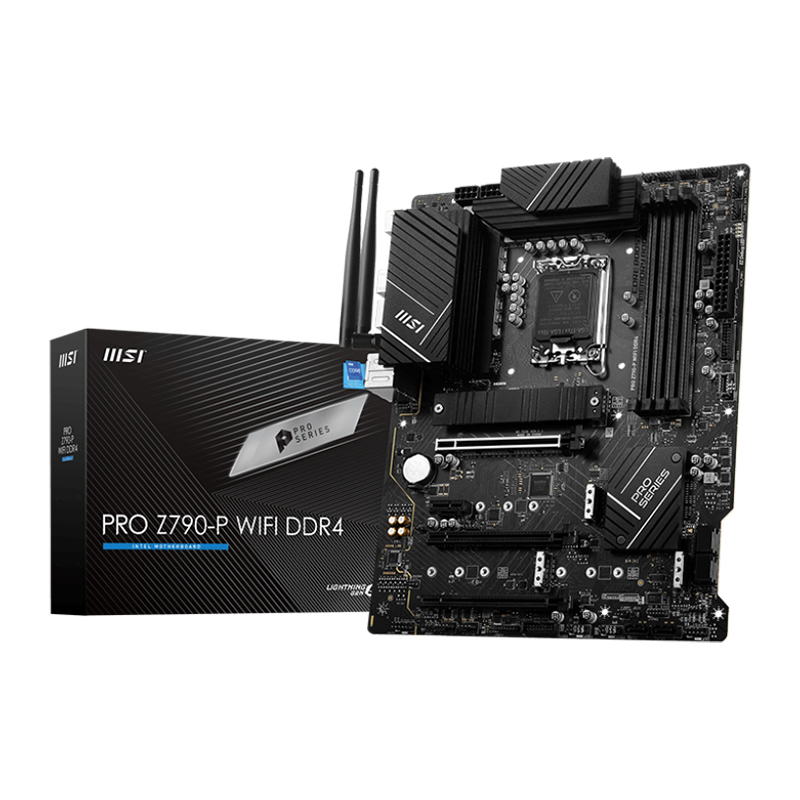 MSI PRO Z790-P WiFi DDR4 ProSeries Motherboard (Supports 12th/13th Gen Intel Processors, LGA 1700, DDR4, PCIe 5.0, M.2, 2.5Gbps LAN, USB 3.2 Gen2, Wi-Fi 6E, ATX)