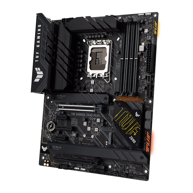 Asus TUF Gaming Z690-Plus ATX Motherboard - WiFi D4 LGA1700(Intel 12th Gen) (PCIe 5.0, DDR4,4xM.2/NVMe SSD,14+2 power stages,WiFi 6,2.5Gb LAN,front USB 3.2 Gen 2 Type-C,Thunderbolt 4,ARGB headers)