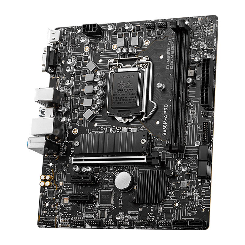 MSI B560M-A PRO ProSeries Motherboard (mATX, 11th/10th Gen Intel Core, LGA 1200 Socket, DDR4, PCIe 4, M.2 Slot, USB 3.2 Gen 1, 2.5G LAN, DVI/HDMI)