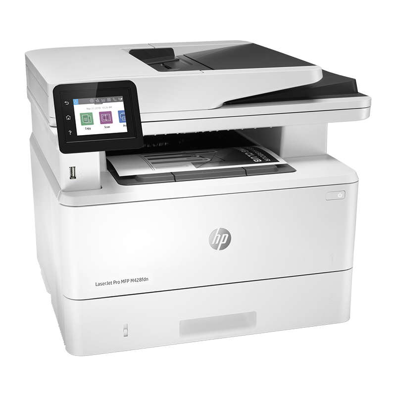 HP LaserJet Pro MFP M428fdn – Function:  Print, Copy, Scan, Fax, Email; Printing Colors: Black &amp; White, Print Speed: Up to 40 ppm; Print Quality: 1200 dpi; Duplex: Automatic; Media Sizes: A4; A5; A6; B5; Duty Cycle: Up to 80,000 pages; Toner: HP CF259A