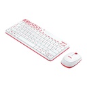 Logitech MK240 Nano Wireless Keyboard &amp; Mouse Combo - White/Vivid Red (920-008201)