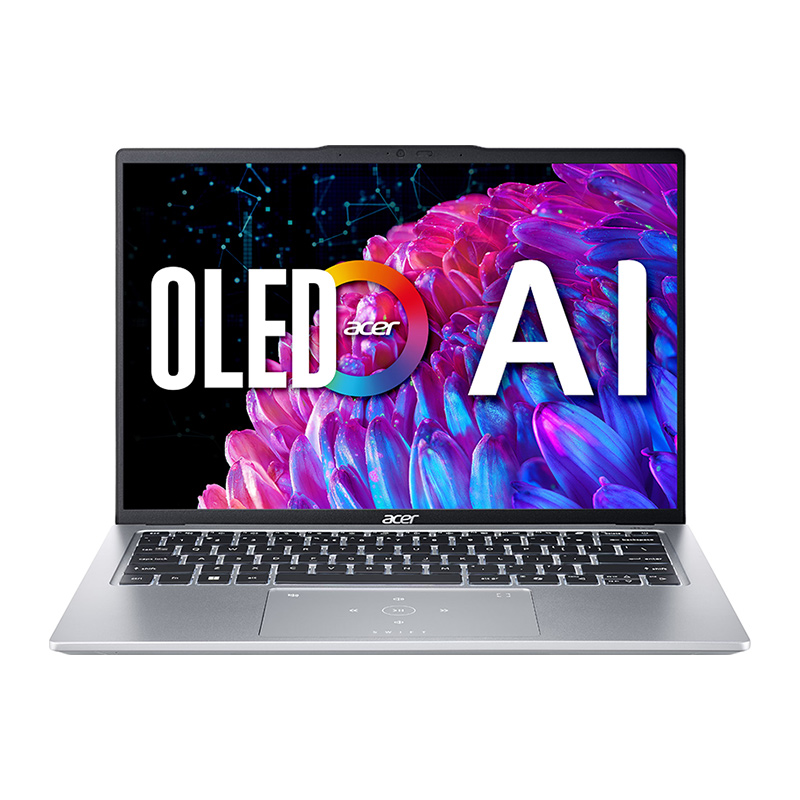 Acer Swift GO 14 SFG14-73-7331 AI PC Laptop | Intel® Core™ Ultra 7 155H Processor, 16GB LPDDR5X RAM, 1TB PCIe NVMe SSD, 14&quot; CineCrystal™ OLED WQXGA+ (2880 x 1800) 90Hz, Intel® Arc™ Graphics, Windows 11 Home, Pure Silver