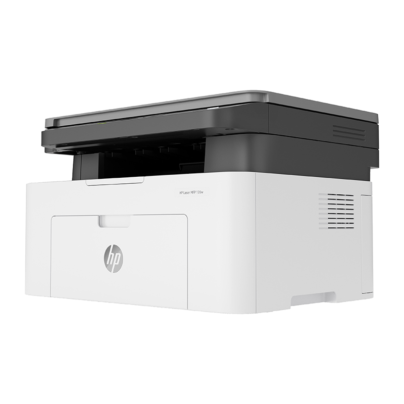 HP Laser 135w Multifunction Printer (4ZB83A) | Functions: Print, Scan, Copy; Print Speed: 21 ppm (black); Connectivity: USB, Wi-Fi; Replacement toner: HP 107 Toner