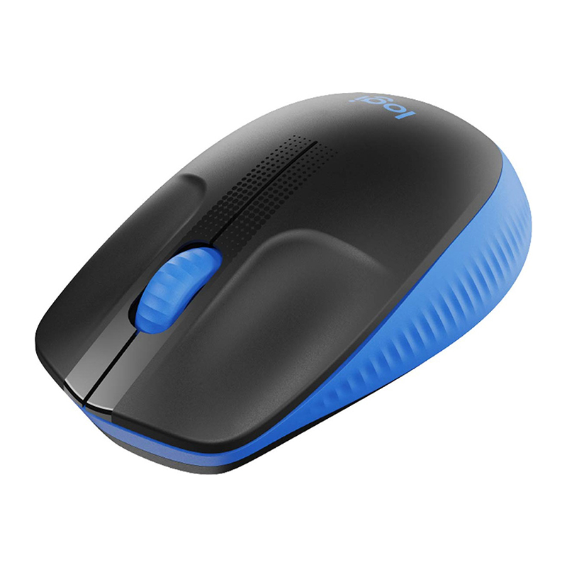 Logitech M190 Full-Size Wireless Mouse - Blue (910-005914)