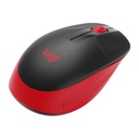 Logitech M190 Full-Size Wireless Mouse - Red (910-005915)