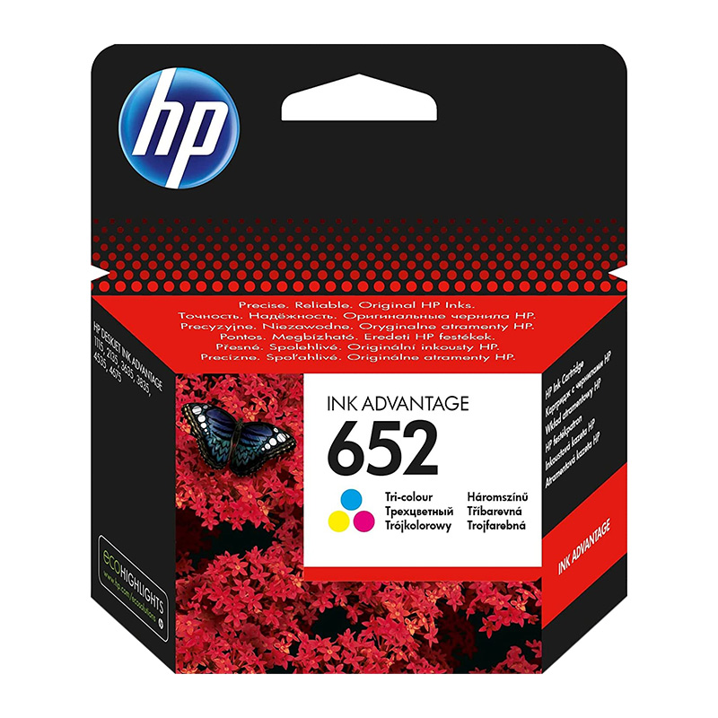 HP 652 Tri Colour Original Ink Advantage Cartridge