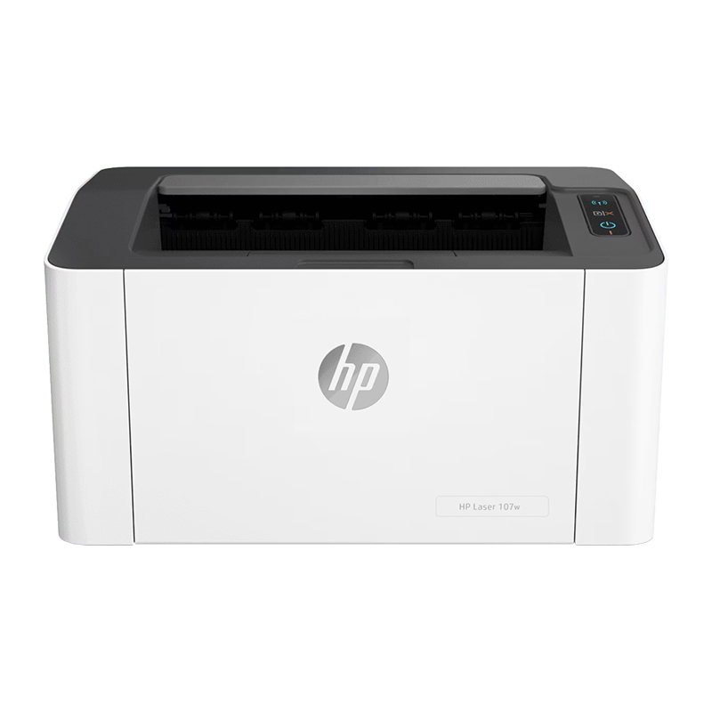 HP Laser Printer 107w (106A Toner) | Functions: Print, Print Speed (Black): Up to 20 ppm, Print Resolution: Up to 1,200 x 1,200 dpi, Paper Input: Up to 150 sheets, Connectivity:Hi-Speed USB 2.0 port+Wireless 802.11 b/g/n, Replacement toner: HP 106A