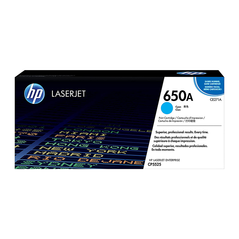 HP 650A CE271A Cyan Original LaserJet Toner Cartridge