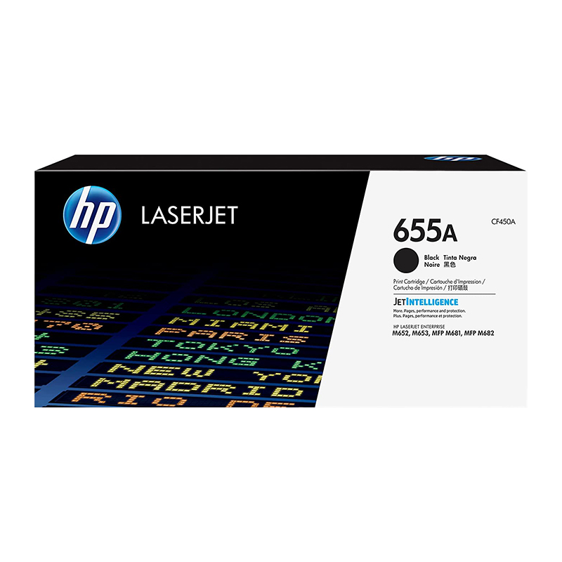 HP 655A CF450A Black Original LaserJet Toner Cartridge