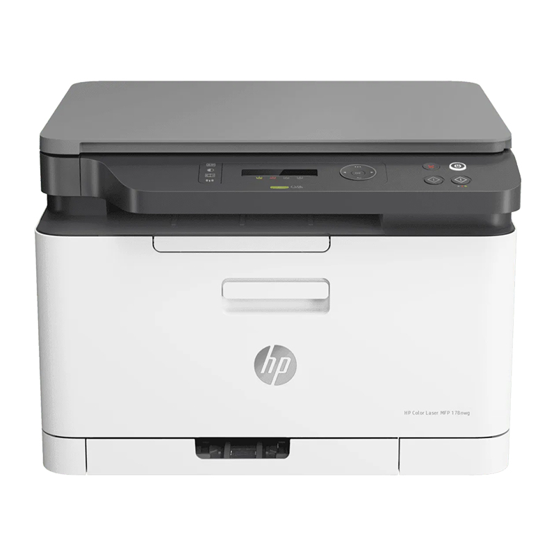 HP Color LaserJet MFP 178nw (4ZB96A) - Print, Scan and Copy; Print speed up to 19 ppm (black) and 4 ppm (color); Wi-Fi, Ethernet; HP 117A Toner CYMK