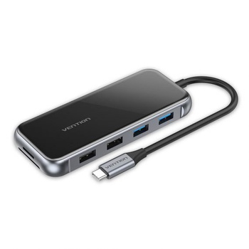 [HUB232] Vention® Multi-function 10-IN-1 USB-C to HDMI/VGA/USB3.0*2/USB2.0*2/RJ45/TF/SD/PD Docking Station (TFGHB)