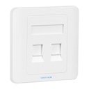 Vention® 2 Port keystone Jack Wall Plate White 86 Type (IFBW0)