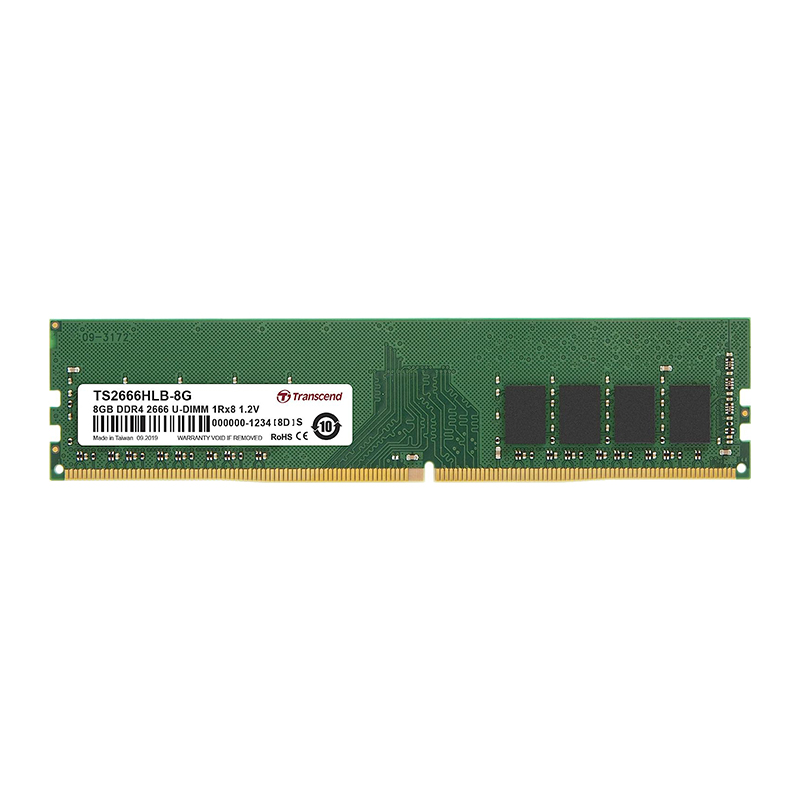 Transcend 8GB DDR4 2666MHz 1R x 16 U-DIMM Desktop RAM (JM2666HLG-8G)