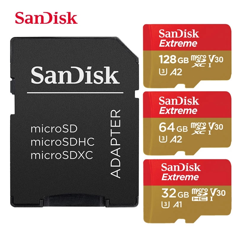 SanDisk Extreme microSDXC UHS-1 Card with adapter 64GB