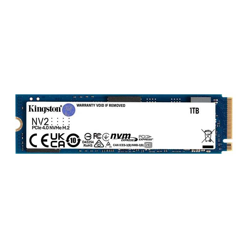 Kingston NV2  NVMe™ PCIe 4.0 Gen 4x4 M.2 2280 SSD 1TB - SNV2S/1000G