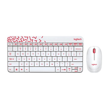 [KB911] Logitech MK240 Nano Wireless Keyboard & Mouse Combo - White/Vivid Red (920-008201)