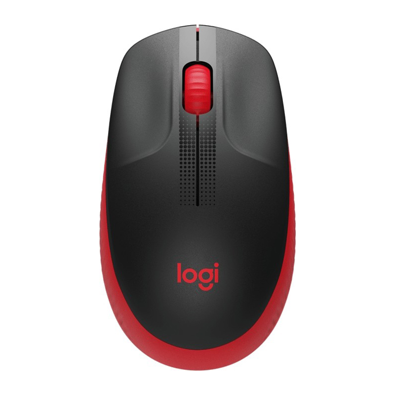 Logitech M190 Full-Size Wireless Mouse - Red (910-005915)