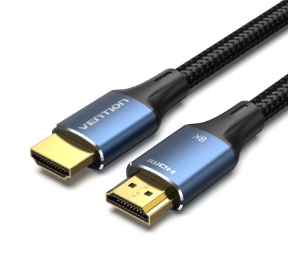 Vention® Cotton Braided HDMI-A Male to Male HD Cable 8K 2M Blue (ALGLH)