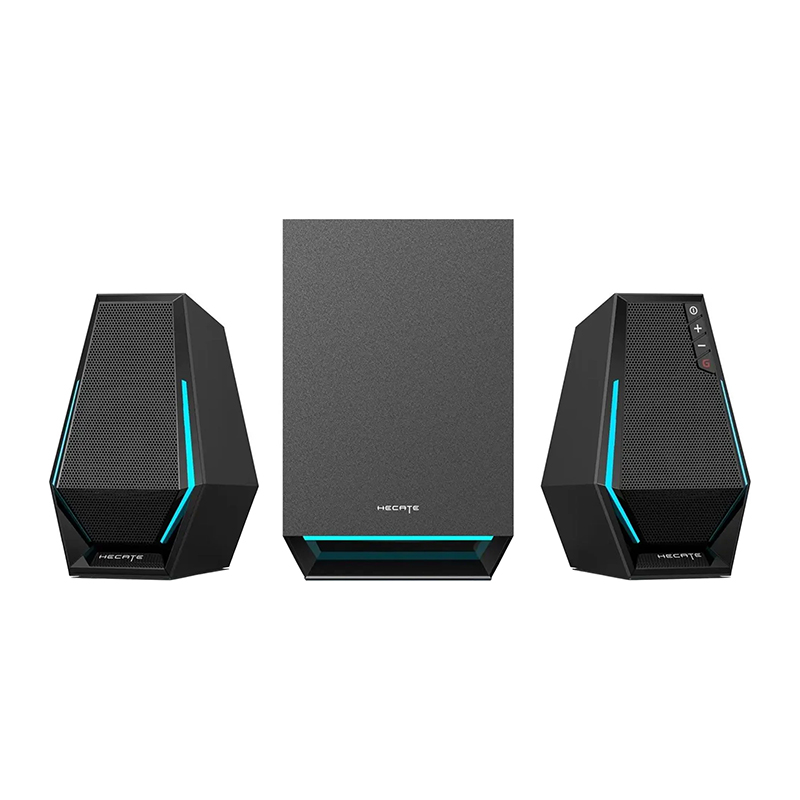 Edifier HECATE G1500 MAX 2.1 Computer Speakers System with Subwoofer - 60W, Line Out, RGB Light, Bluetooth 5.3, USB, Type-C, 3.5mm AUX Input, Black