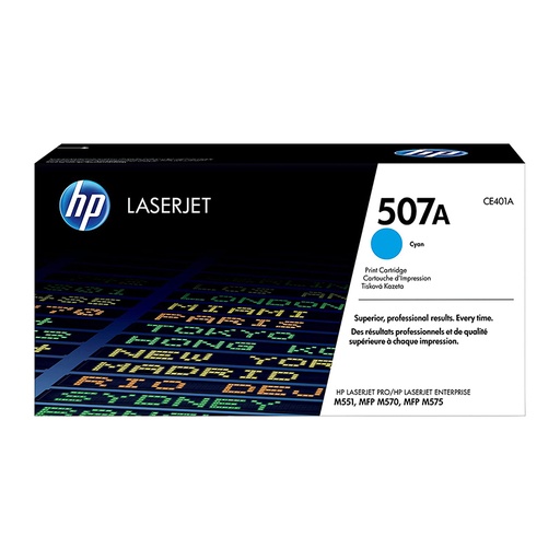 [TON1496] HP 507A CE401A Cyan Original LaserJet Toner Cartridge