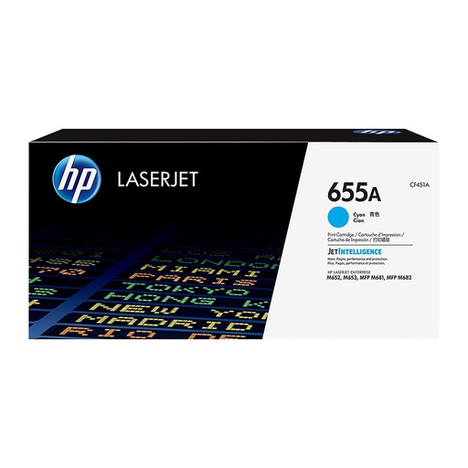 [TON1966] HP 655A CF451A Cyan Original LaserJet Toner Cartridge