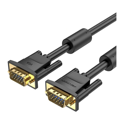 [CBL1165] Vention® VGA(3+6) Male to Male Cable with ferrite cores 5M Black (DAEBJ)