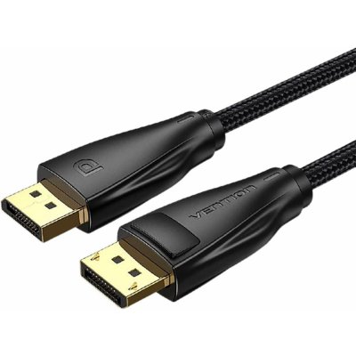 [CBL1167] Vention® Cotton Braided DP Male to Male Cable 1.5M Black (HCCBG)