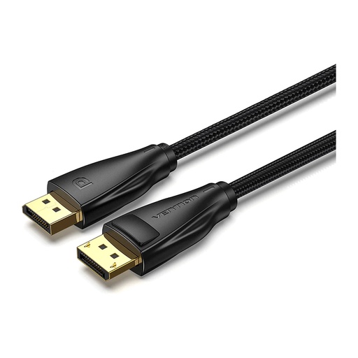 [CBL1168] Vention® Cotton Braided DP Male to Male Cable 5M Black (HCCBJ)