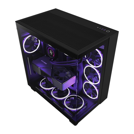 [ATX249] NZXT H9 Flow Dual-Chamber ATX Mid-Tower PC Gaming Case - Black (CM-H91FB-01)