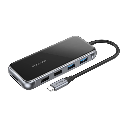 [HUB239] Vention Multi-function 10-IN-1 USB-C to HDMI/ VGA/USB3.0*2/USB2.0*2/RJ45/TF/SD/PD Docking Station (TFGHB)